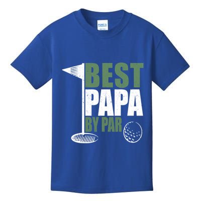 Funny Best Papa By Par FatherS Day Golf Dad Grandpa Gift Cute Gift Kids T-Shirt