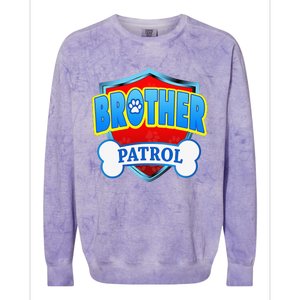 Funny Brother Patrol Dog Mom Dad Colorblast Crewneck Sweatshirt