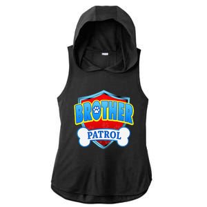 Funny Brother Patrol Dog Mom Dad Ladies PosiCharge Tri-Blend Wicking Draft Hoodie Tank