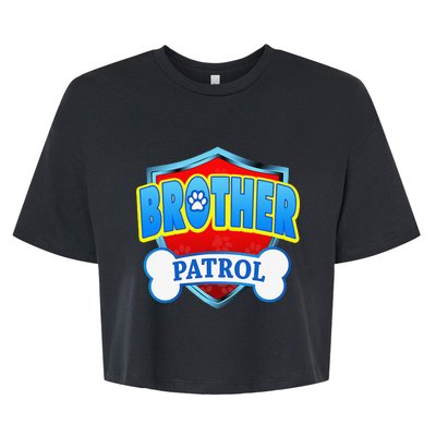 Funny Brother Patrol Dog Mom Dad Bella+Canvas Jersey Crop Tee