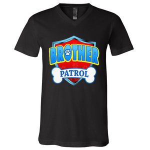 Funny Brother Patrol Dog Mom Dad V-Neck T-Shirt