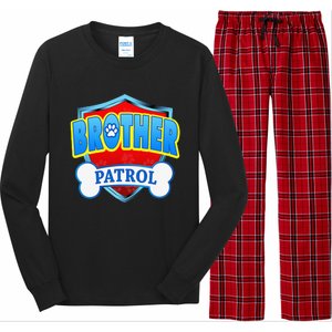 Funny Brother Patrol Dog Mom Dad Long Sleeve Pajama Set