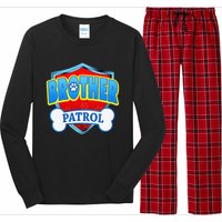 Funny Brother Patrol Dog Mom Dad Long Sleeve Pajama Set