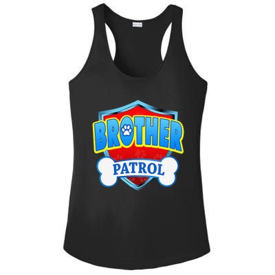 Funny Brother Patrol Dog Mom Dad Ladies PosiCharge Competitor Racerback Tank