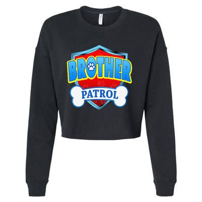 Funny Brother Patrol Dog Mom Dad Cropped Pullover Crew