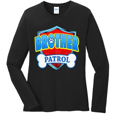 Funny Brother Patrol Dog Mom Dad Ladies Long Sleeve Shirt