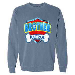 Funny Brother Patrol Dog Mom Dad Garment-Dyed Sweatshirt