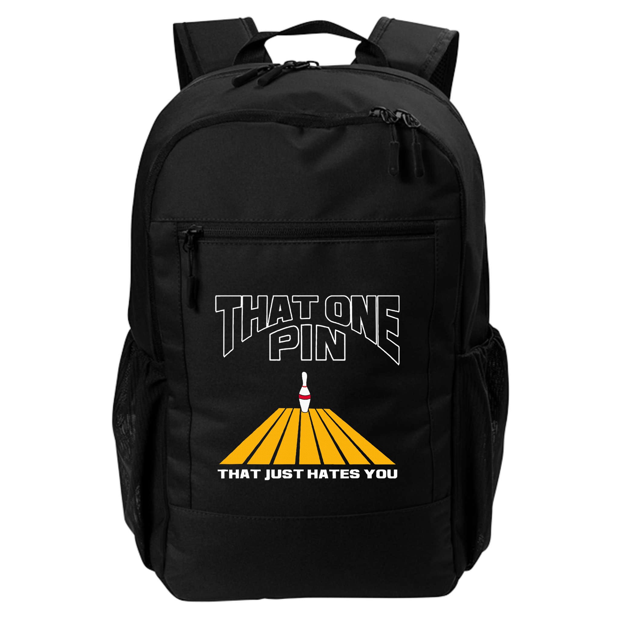 Funny Bowling Pin That Hates You Bowler's Nightmare Backpack