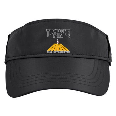 Funny Bowling Pin That Hates You Bowler's Nightmare Adult Drive Performance Visor