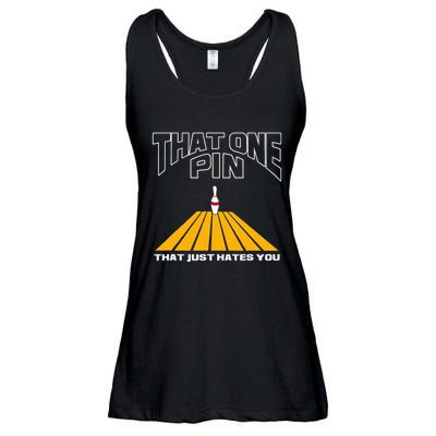Funny Bowling Pin That Hates You Bowler's Nightmare Ladies Essential Flowy Tank