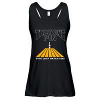 Funny Bowling Pin That Hates You Bowler's Nightmare Ladies Essential Flowy Tank