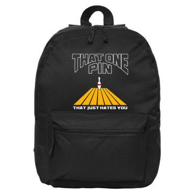 Funny Bowling Pin That Hates You Bowler's Nightmare 16 in Basic Backpack