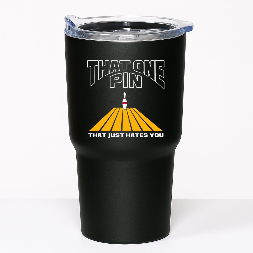 Funny Bowling Pin That Hates You Bowler's Nightmare Tumbler