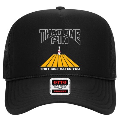 Funny Bowling Pin That Hates You Bowler's Nightmare Trucker Hat