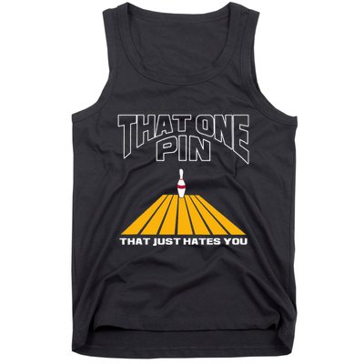 Funny Bowling Pin That Hates You Bowler's Nightmare Tank Top