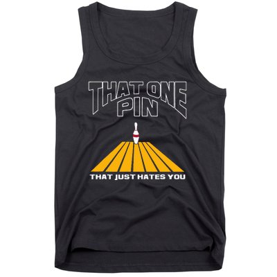 Funny Bowling Pin That Hates You Bowler's Nightmare Tank Top