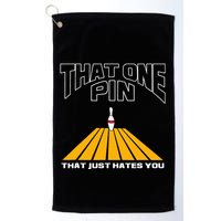 Funny Bowling Pin That Hates You Bowler's Nightmare Golf Towel