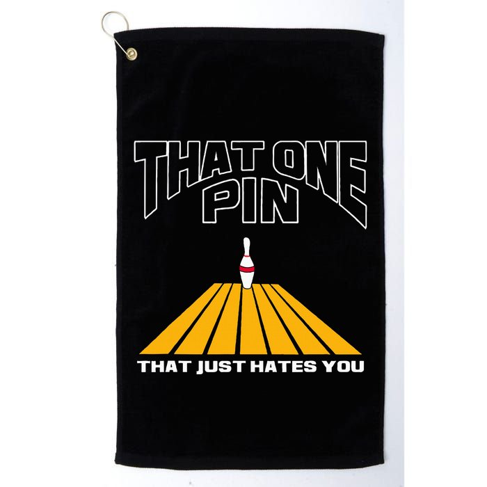 Funny Bowling Pin That Hates You Bowler's Nightmare Golf Towel