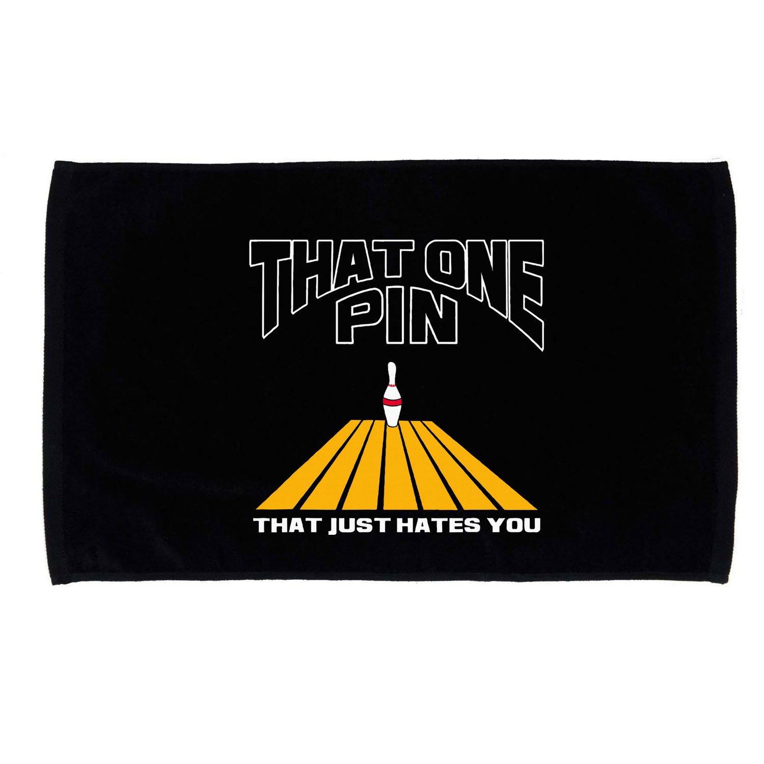 Funny Bowling Pin That Hates You Bowler's Nightmare Microfiber Hand Towel