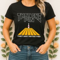 Funny Bowling Pin That Hates You Bowler's Nightmare Womens T-Shirt