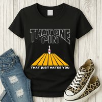 Funny Bowling Pin That Hates You Bowler's Nightmare Womens T-Shirt