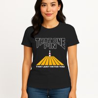 Funny Bowling Pin That Hates You Bowler's Nightmare Womens T-Shirt