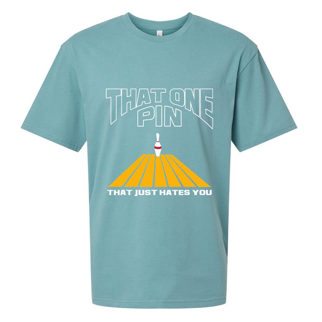 Funny Bowling Pin That Hates You Bowler's Nightmare Sueded Cloud Jersey T-Shirt