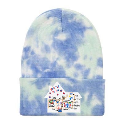 Funny Battle Plan Christmas Home Hand Dawn Alone Xmas Gift Tie Dye 12in Knit Beanie