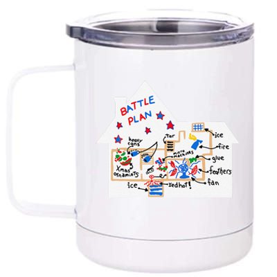 Funny Battle Plan Christmas Home Hand Dawn Alone Xmas Gift 12 oz Stainless Steel Tumbler Cup