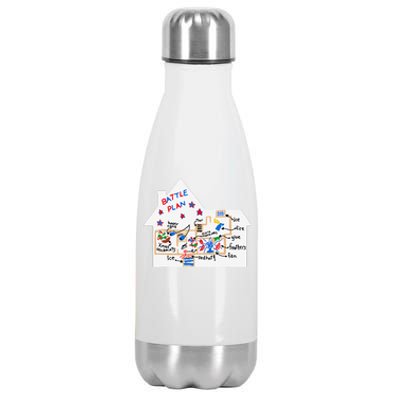 Funny Battle Plan Christmas Home Hand Dawn Alone Xmas Gift Stainless Steel Insulated Water Bottle