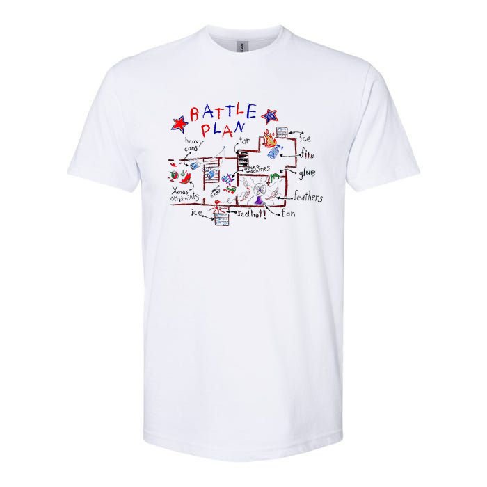 Funny Battle Plan Christmas Home Hand Dawn Alone Xmas Softstyle CVC T-Shirt