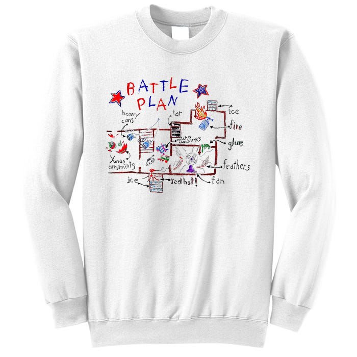 Funny Battle Plan Christmas Home Hand Dawn Alone Xmas Sweatshirt