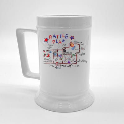 Funny Battle Plan Christmas Home Hand Dawn Alone Xmas Beer Stein