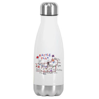 Funny Battle Plan Christmas Home Hand Dawn Alone Xmas Stainless Steel Insulated Water Bottle