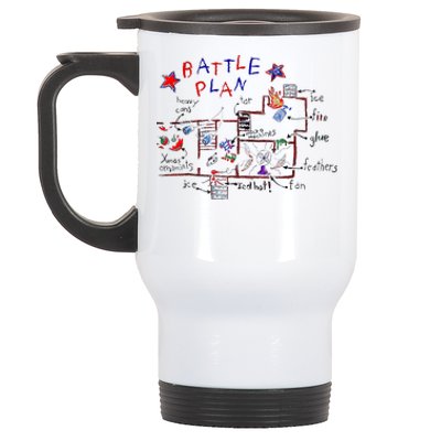 Funny Battle Plan Christmas Home Hand Dawn Alone Xmas Stainless Steel Travel Mug