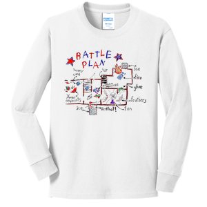 Funny Battle Plan Christmas Home Hand Dawn Alone Xmas Kids Long Sleeve Shirt