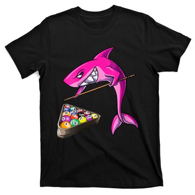 Funny Billiards Pool Cute Shark Gift T-Shirt