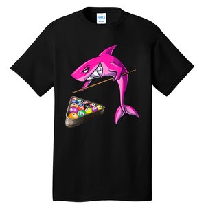 Funny Billiards Pool Cute Shark Gift Tall T-Shirt