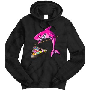 Funny Billiards Pool Cute Shark Gift Tie Dye Hoodie