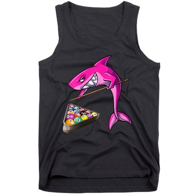 Funny Billiards Pool Cute Shark Gift Tank Top