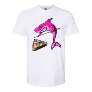 Funny Billiards Pool Cute Shark Gift Softstyle CVC T-Shirt