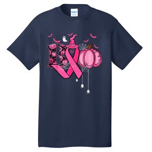 Funny Boo Pumpkin Witch Pink Ribbon Breast Cancer Halloween Tall T-Shirt