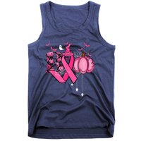 Funny Boo Pumpkin Witch Pink Ribbon Breast Cancer Halloween Tank Top