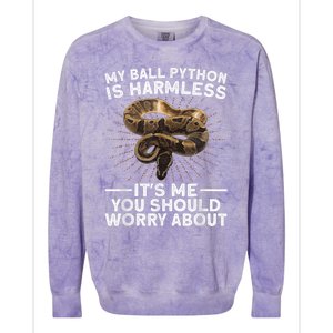 Funny Ball Python For Men Women Snake Lover Reptile Animal Colorblast Crewneck Sweatshirt