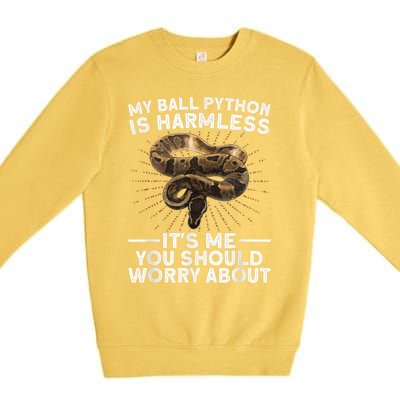 Funny Ball Python For Men Women Snake Lover Reptile Animal Premium Crewneck Sweatshirt