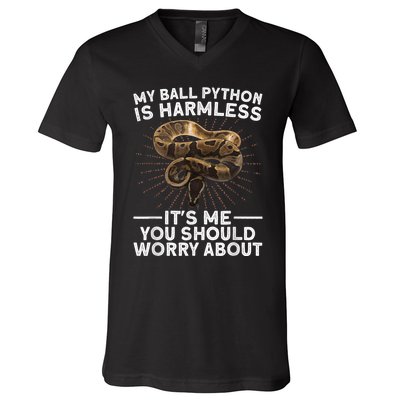 Funny Ball Python For Men Women Snake Lover Reptile Animal V-Neck T-Shirt