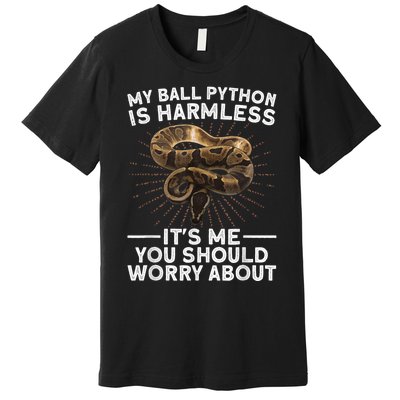 Funny Ball Python For Men Women Snake Lover Reptile Animal Premium T-Shirt