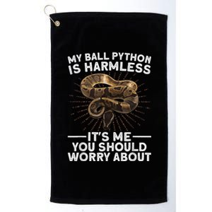 Funny Ball Python For Men Women Snake Lover Reptile Animal Platinum Collection Golf Towel