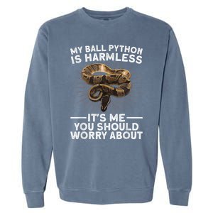 Funny Ball Python For Men Women Snake Lover Reptile Animal Garment-Dyed Sweatshirt