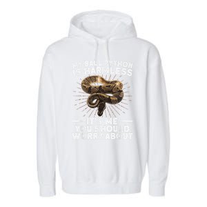 Funny Ball Python For Men Women Snake Lover Reptile Animal Garment-Dyed Fleece Hoodie